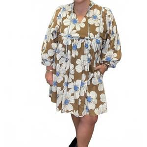 NEW ENTRO floral with a pop mini dress in multi
